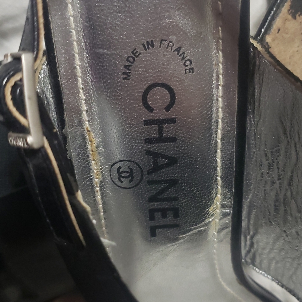 Chanel Sling Backs Size 40 1/2 - Picture 7 of 11